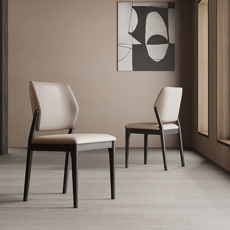 ホームキッチンダイニングサイドチェアソリッドウッドレッグオープンバックチェア