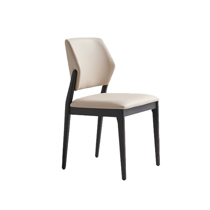 ホームキッチンダイニングサイドチェアソリッドウッドレッグオープンバックチェア