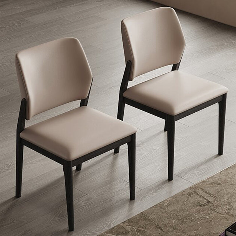 ホームキッチンダイニングサイドチェアソリッドウッドレッグオープンバックチェア