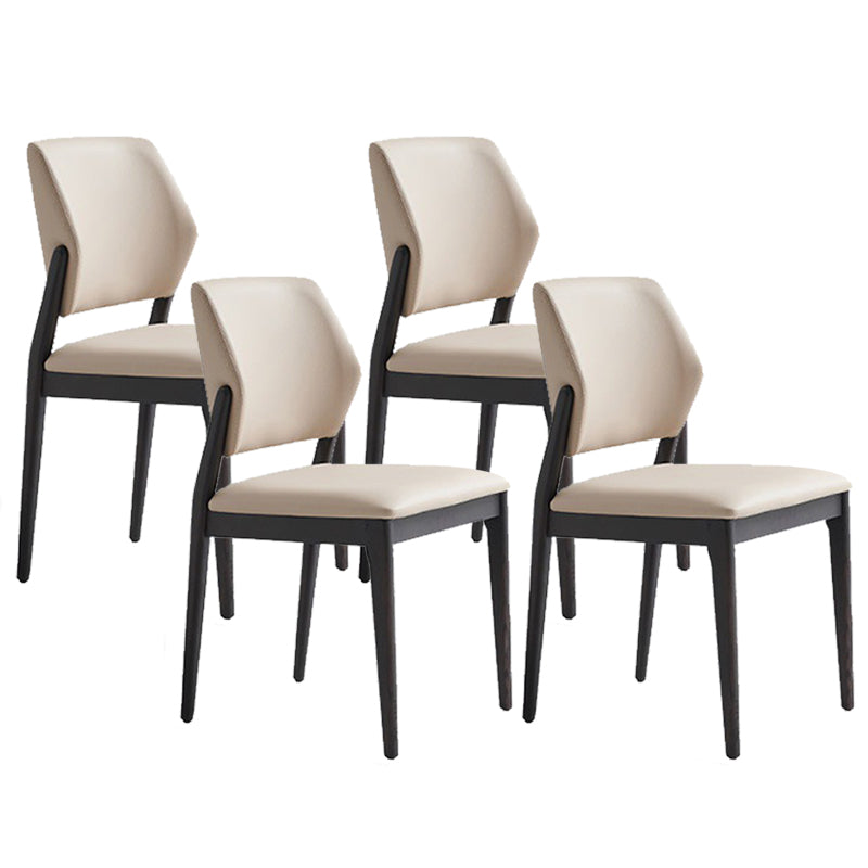 ホームキッチンダイニングサイドチェアソリッドウッドレッグオープンバックチェア