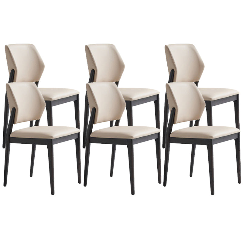 ホームキッチンダイニングサイドチェアソリッドウッドレッグオープンバックチェア