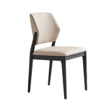 ホームキッチンダイニングサイドチェアソリッドウッドレッグオープンバックチェア