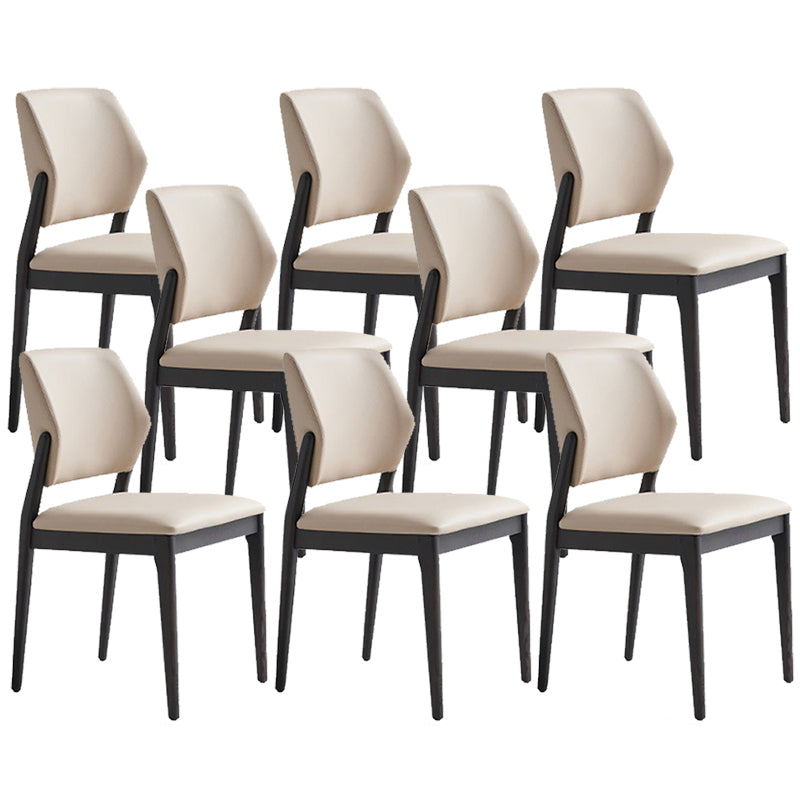 ホームキッチンダイニングサイドチェアソリッドウッドレッグオープンバックチェア