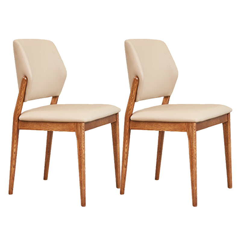 ホームキッチンダイニングサイドチェアソリッドウッドレッグオープンバックチェア