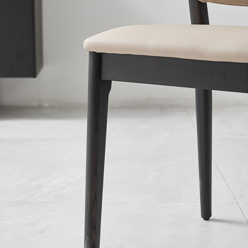ホームキッチンダイニングサイドチェアソリッドウッドレッグオープンバックチェア