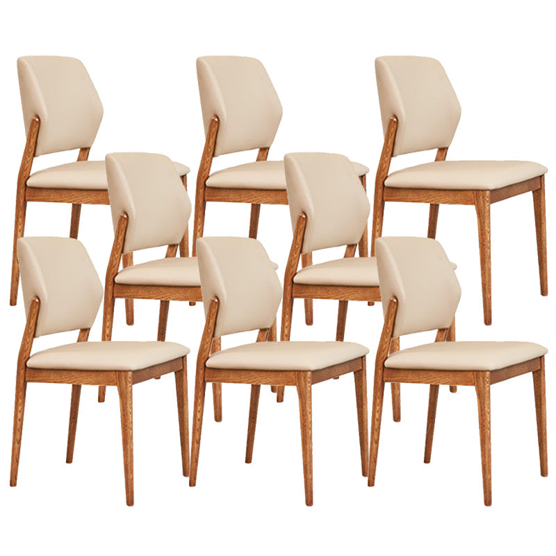 ホームキッチンダイニングサイドチェアソリッドウッドレッグオープンバックチェア