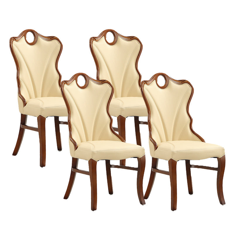 Upholstered Armless Dining Chairs Contemporary Kitchen Side Chair 4 Piece Set Clearhalo 'Dining Chairs' 'Dining Tables & Seating' 'dining_chair' 'furn' 'furn_dining_chair' 'Furniture' 'Kitchen & Dining Furniture' 6389838