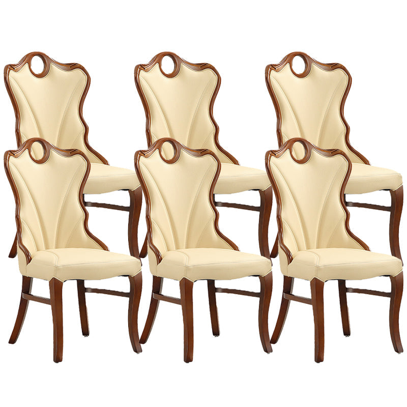 Upholstered Armless Dining Chairs Contemporary Kitchen Side Chair 6 Piece Set Clearhalo 'Dining Chairs' 'Dining Tables & Seating' 'dining_chair' 'furn' 'furn_dining_chair' 'Furniture' 'Kitchen & Dining Furniture' 6389840
