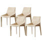 Contemporary Faux Leather Dining Chairs Indoor-Outdoor Parsons Chair Off-White 4 Piece Set Clearhalo 'Dining Chairs' 'Dining Tables & Seating' 'dining_chair' 'furn' 'furn_dining_chair' 'Furniture' 'Kitchen & Dining Furniture' 6389890