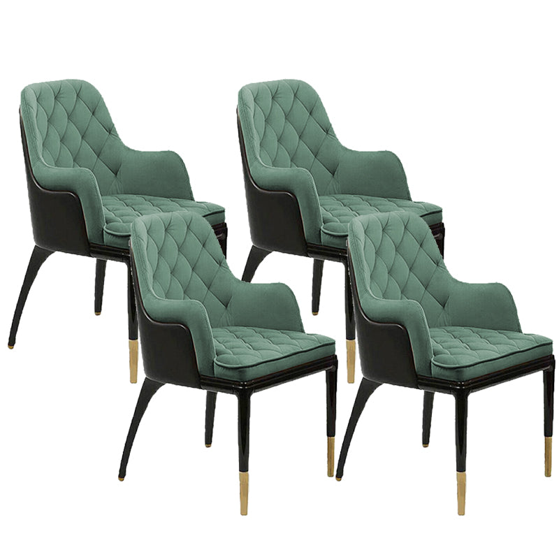 Silla de parsons de estilo moderno en casa con patas de madera maciza silla de comedor