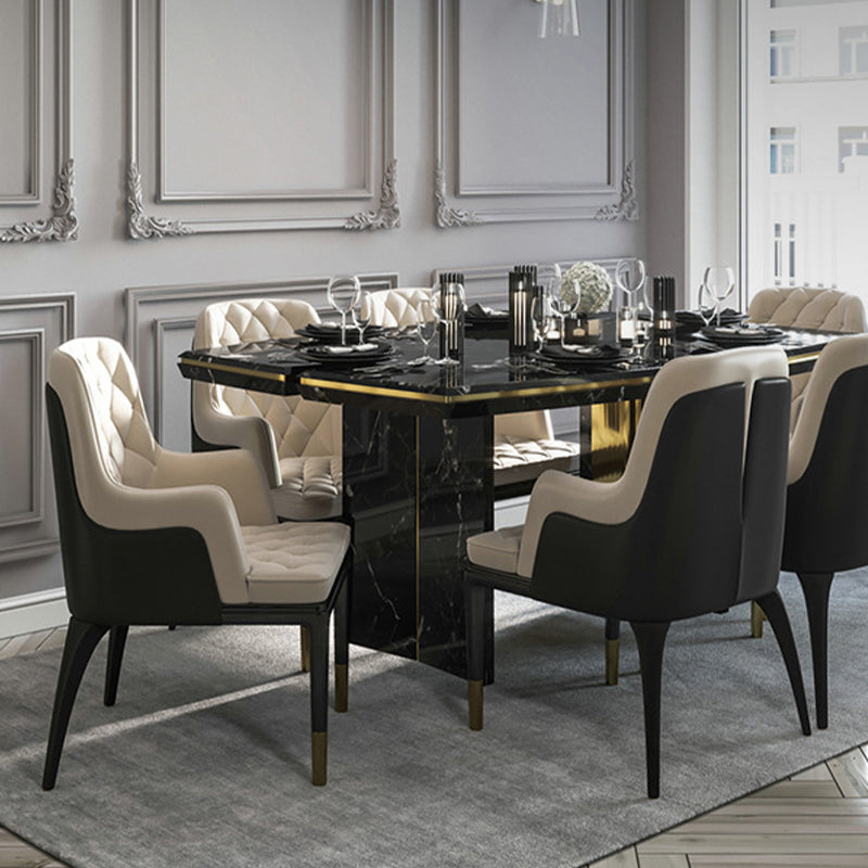 Silla de parsons de estilo moderno en casa con patas de madera maciza silla de comedor