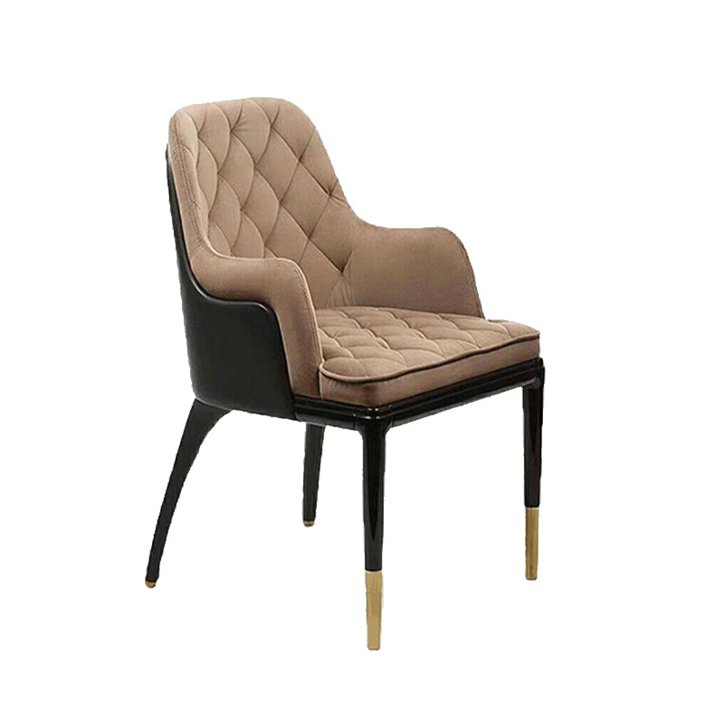 Silla de parsons de estilo moderno en casa con patas de madera maciza silla de comedor