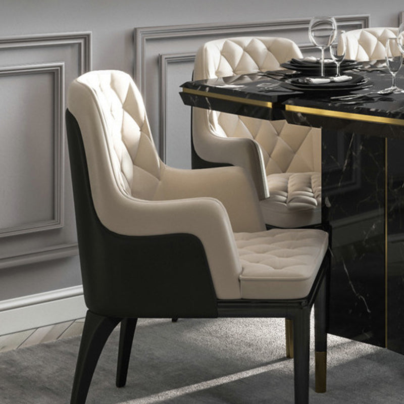 Silla de parsons de estilo moderno en casa con patas de madera maciza silla de comedor