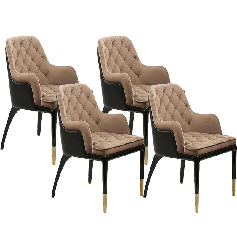 Silla de parsons de estilo moderno en casa con patas de madera maciza silla de comedor