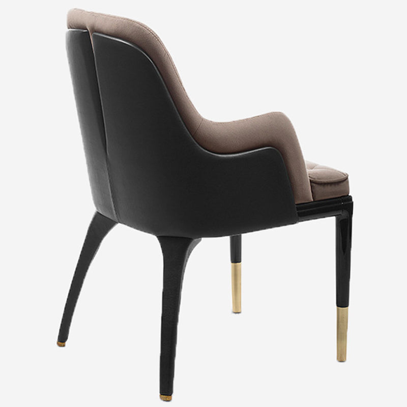 Silla de parsons de estilo moderno en casa con patas de madera maciza silla de comedor