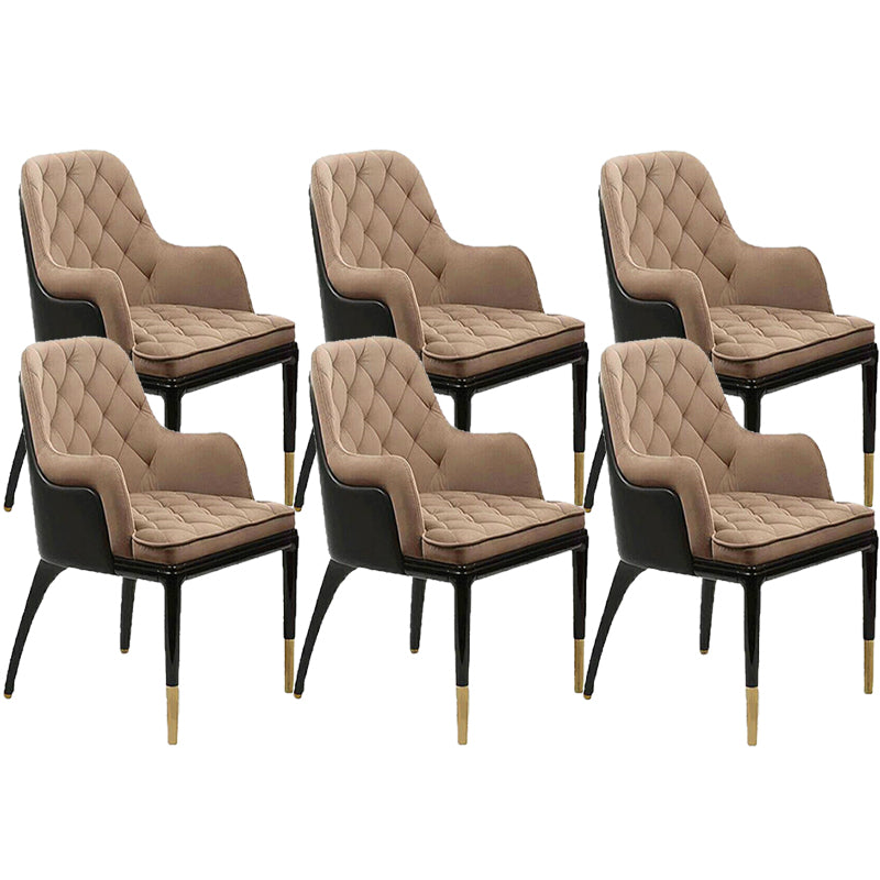 Silla de parsons de estilo moderno en casa con patas de madera maciza silla de comedor