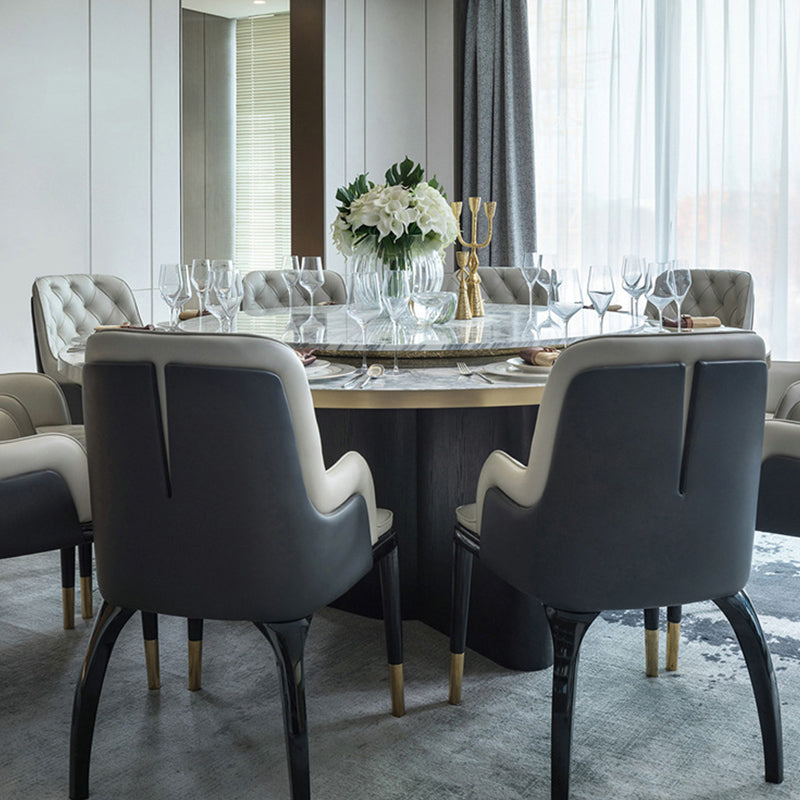 Silla de parsons de estilo moderno en casa con patas de madera maciza silla de comedor