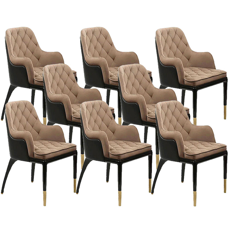 Silla de parsons de estilo moderno en casa con patas de madera maciza silla de comedor