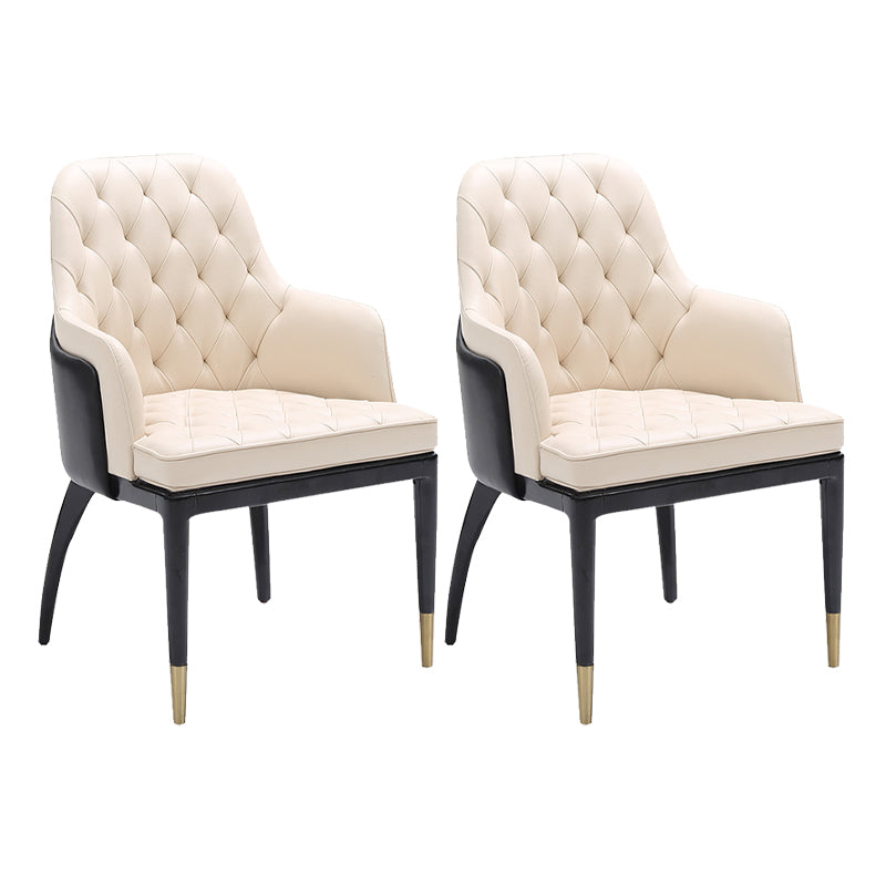 Silla de parsons de estilo moderno en casa con patas de madera maciza silla de comedor