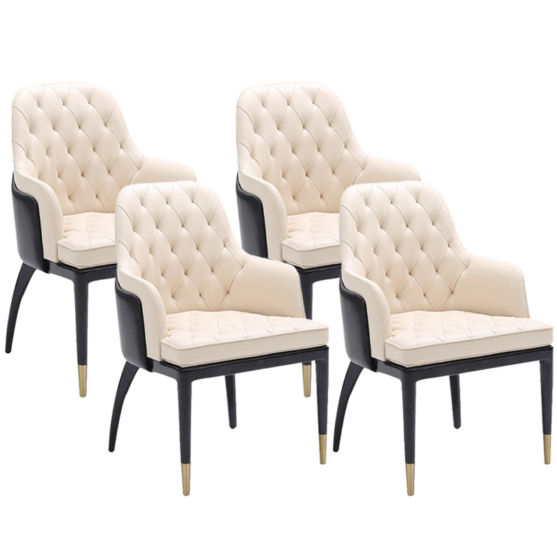 Silla de parsons de estilo moderno en casa con patas de madera maciza silla de comedor