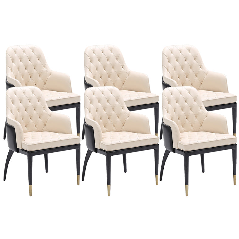 Silla de parsons de estilo moderno en casa con patas de madera maciza silla de comedor