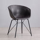 Modern Arm Chair Leather Indoor Dining Chair with Metal Frame