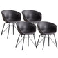 Modern Arm Chair Leather Indoor Dining Chair with Metal Frame