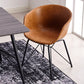 Modern Arm Chair Leather Indoor Dining Chair with Metal Frame