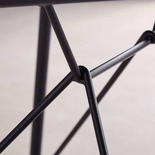 Silla de comedor interior de cuero moderna con marco de metal