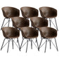 Modern Arm Chair Leather Indoor Dining Chair with Metal Frame