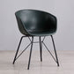 Modern Arm Chair Leather Indoor Dining Chair with Metal Frame