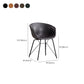 Modern Arm Chair Leather Indoor Dining Chair with Metal Frame