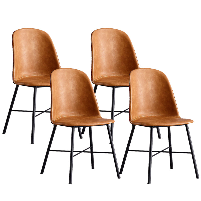 屋内サイドチェアレザーダイニングルーム用モダンなダイニングチェア