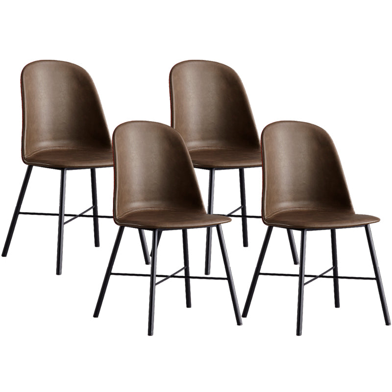 屋内サイドチェアレザーダイニングルーム用モダンなダイニングチェア