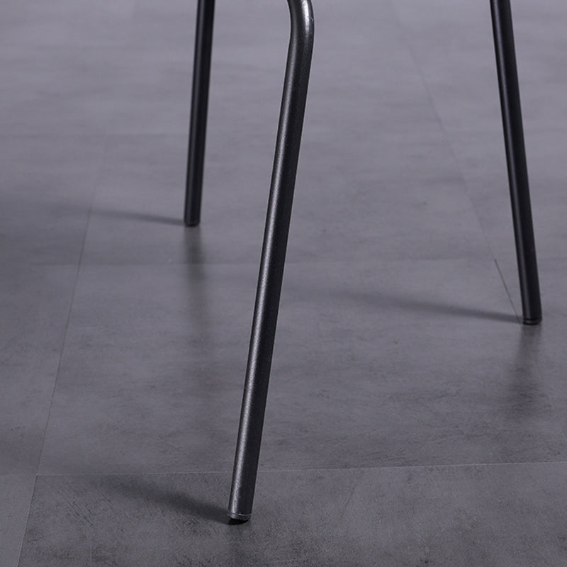 Sedia laterale contemporanea sedia da pranzo in pelle per uso domestico