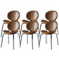 Contemporary Style Side Chair Leather Dining Chair for Dining Room Brown 6 Piece Set Clearhalo 'Dining Chairs' 'Dining Tables & Seating' 'dining_chair' 'furn' 'furn_dining_chair' 'Furniture' 'Kitchen & Dining Furniture' 6390108
