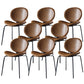 Contemporary Style Side Chair Leather Dining Chair for Dining Room Brown 8 Piece Set Clearhalo 'Dining Chairs' 'Dining Tables & Seating' 'dining_chair' 'furn' 'furn_dining_chair' 'Furniture' 'Kitchen & Dining Furniture' 6390110
