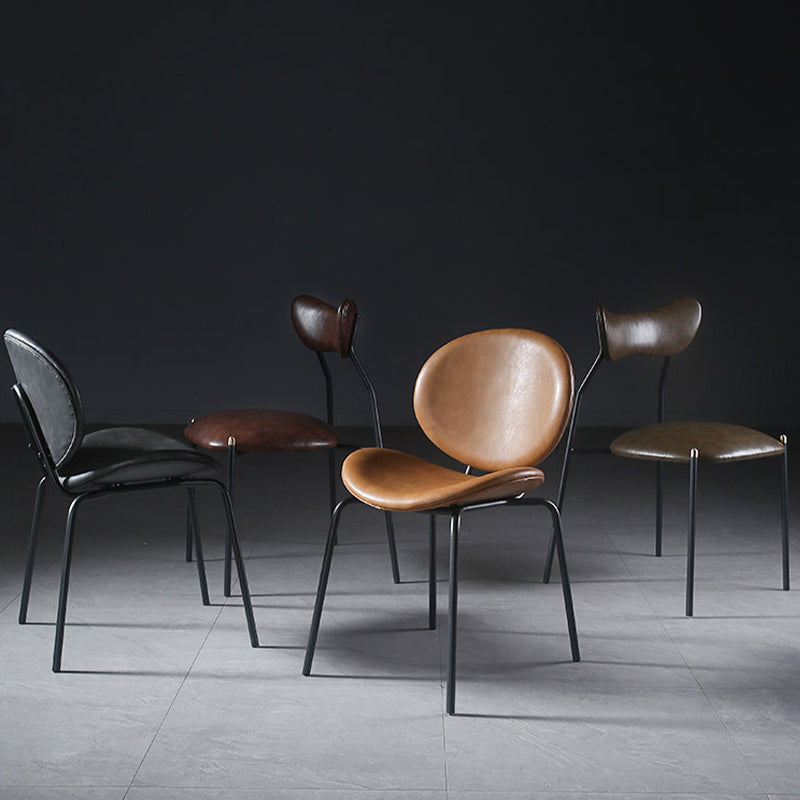 Contemporary Style Side Chair Leather Dining Chair for Dining Room Clearhalo 'Dining Chairs' 'Dining Tables & Seating' 'dining_chair' 'furn' 'furn_dining_chair' 'Furniture' 'Kitchen & Dining Furniture' 6390113