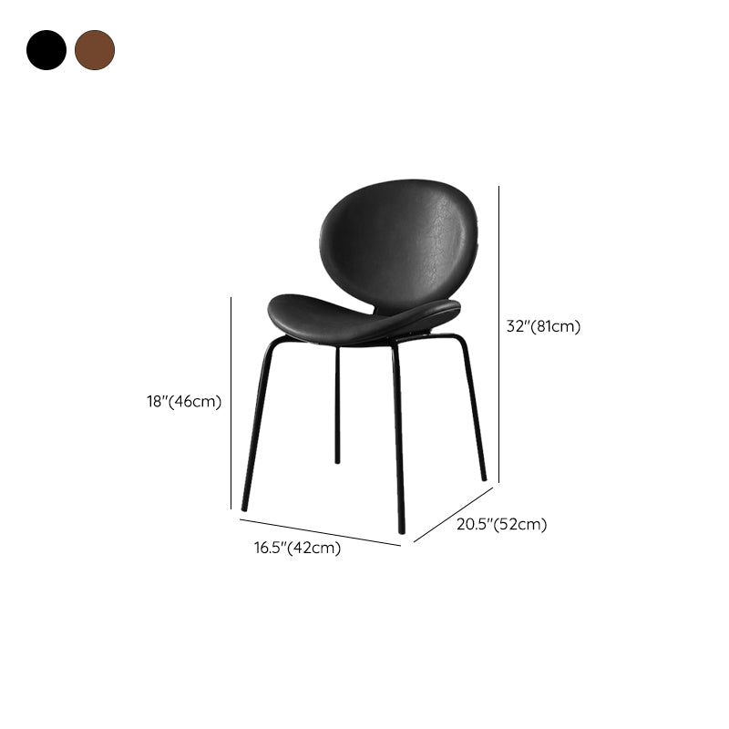 Contemporary Style Side Chair Leather Dining Chair for Dining Room Clearhalo 'Dining Chairs' 'Dining Tables & Seating' 'dining_chair' 'furn' 'furn_dining_chair' 'Furniture' 'Kitchen & Dining Furniture' 6390115