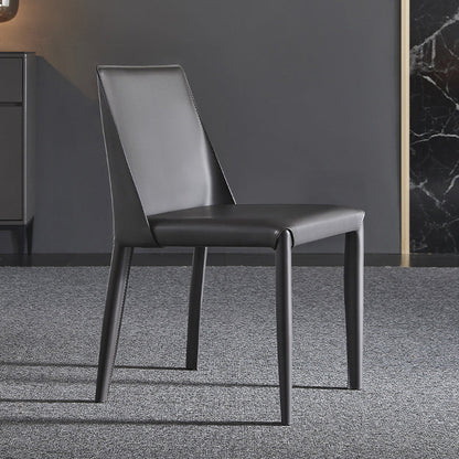 インダストリアルフェイクレザーダイニングチェア屋内外屋の腕のない椅子