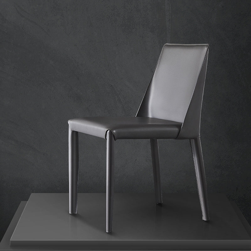 インダストリアルフェイクレザーダイニングチェア屋内外屋の腕のない椅子