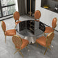 Glam Kitchen Dining Chair King Louis Back Upholstered Armless Side Chair