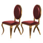 Glam Kitchen Dining Chair King Louis Back Upholstered Armless Side Chair
