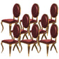 Glam Kitchen Dining Chair King Louis Back Upholstered Armless Side Chair