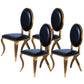 Glam Kitchen Dining Chair King Louis Back Upholstered Armless Side Chair