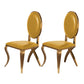 Glam Kitchen Dining Chair King Louis Back Upholstered Armless Side Chair