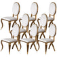 Glam Kitchen Dining Chair King Louis Back Upholstered Armless Side Chair