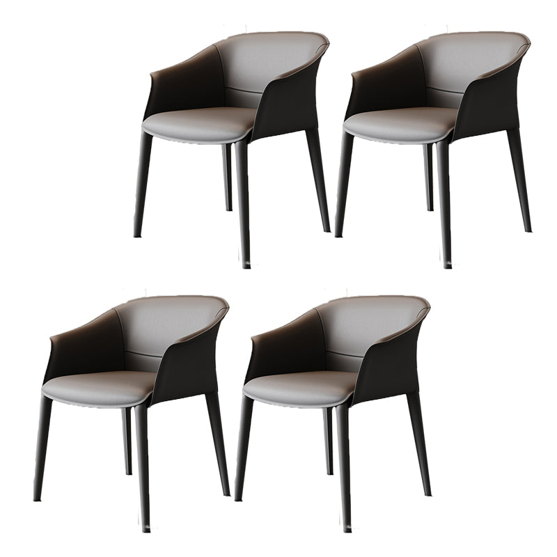 Eigentijdse stijl armstoel lederen eetkamerstoel voor thuisgebruik