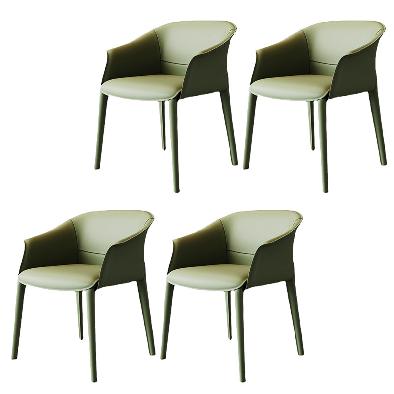 Eigentijdse stijl armstoel lederen eetkamerstoel voor thuisgebruik