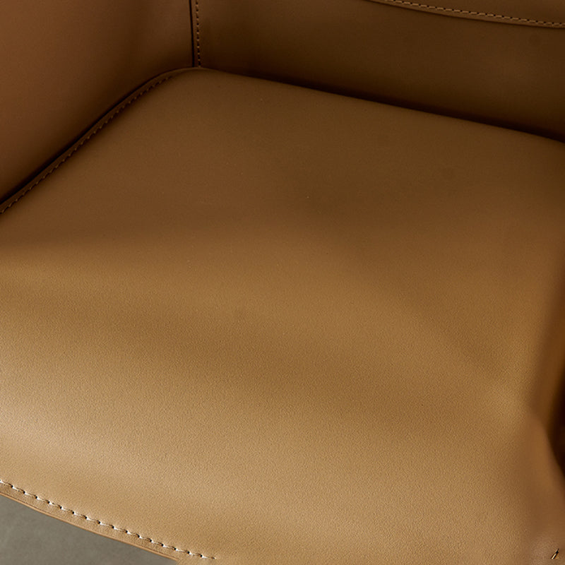 Eigentijdse stijl armstoel lederen eetkamerstoel voor thuisgebruik